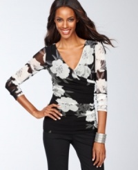 INC combines the most flattering silhouette with a sophisticated floral print and sheer, seductive sleeves for a must-have petite piece that you'll want to wear week-in and week-out! INC combines the most flattering silhouette with a sophisticated floral print and sheer, seductive sleeves for a must-have petite piece that you'll want to wear week-in and week-out!