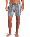 Calvin Klein Men's Voltage Stripe Drawstring Swim Short