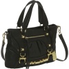 Vince Camuto Yasmin 2 Shark Nappa Oversized Stud Satchel (BLACK)