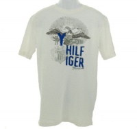Tommy Hilfiger Boy's Appliqued Tee White Small 8/10 Tommy Hilfiger Boy's Appliqued Tee White Small 8/10