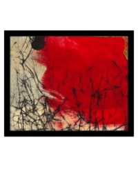 A modern look at nature, Lakeside features plant forms tangling on a ground of brushed sand and vibrant red. A great conversation piece on wrapped canvas for sleek interiors. By artist Michelle Oppenheimer. A modern look at nature, Lakeside features plant forms tangling on a ground of brushed sand and vibrant red. A great conversation piece on wrapped canvas for sleek interiors. By artist Michelle Oppenheimer.