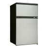 Danby DCR326BSL 3.1-Cu.Ft. Dual Door Compact Fridge with Freezer, Black/Stainless