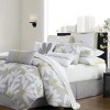 Echo Fan Floral Comforter Set - Grey - Twin