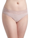 THE LOOKElastic waistband with picot trimMid-riseBeautiful sheer lace inset at frontFull seat coverageTHE MATERIALCotton/Lycra spandexCARE & ORIGINHand washImported