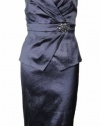 Jessica Howard Cap Sleeve Metalllic Purple Dress 14 Amethyst