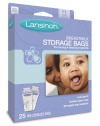 Lansinoh Breastmilk Storage Bags, 25-Count Boxes (Pack of 3)