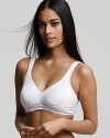 A wire free sports bra with thick straps and seaming detail that provides support when you're on the run.