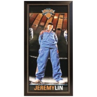 Steiner Sports NBA New York Knicks Jeremy Lin Unsigned Pre Game Standing Pose 14x34 Photograph