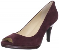 Calvin Klein Women's Kail Shimmer Suede Peep-Toe Pump