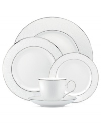 Fine dining will flourish with the Artemis serving bowl from Lenox. A raised floral pattern and wide bands of sumptuous platinum in white bone china embody classic elegance. Fine dining will flourish with the Artemis serving bowl from Lenox. A raised floral pattern and wide bands of sumptuous platinum in white bone china embody classic elegance.