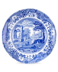 A charming rendering of the Italian countryside. Part of Spode's Blue Italian collection, vivid hues on creamy earthenware radiate old-world charm.