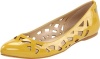 Calvin Klein Women's Emilia Flat, Yellow Patent, 5.5 M US