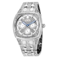 Bulova Men's Crystal Day-Date Watch #96C002 Bulova Men's Crystal Day-Date Watch #96C002