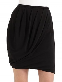 THE LOOKElastic banded waistPleated frontUnderturned hemTHE FITAbout 20 longTHE MATERIAL70% rayon/27% polyester/3% spandexFully linedCARE & ORIGINDry cleanImportedModel shown is 5'9½ (176cm) wearing US size Small. THE LOOKElastic banded waistPleated frontUnderturned hemTHE FITAbout 20 longTHE MATERIAL70% rayon/27% polyester/3% spandexFully linedCARE & ORIGINDry cleanImportedModel shown is 5'9½ (176cm) wearing US size Small.
