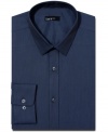 With a stretch fabric and a sleek slim fit, this Bar III dress shirt makes every move count.