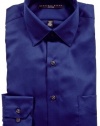 Geoffrey Beene Sateen Fitted Dress Shirt - Night Blue