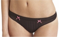 Betsey Johnson Women's Stocking Stripe Low Rise Thong - 722803,Raven Black,Small Betsey Johnson Women's Stocking Stripe Low Rise Thong - 722803,Raven Black,Small