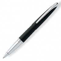 Cross ATX, Basalt Black, Selectip Rolling Ball Pen, with Chrome Plated Appointments (885-3)