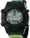 Marvel Comics Kids' HULK020 Incredible Hulk Green Fast Wrap Digital Watch