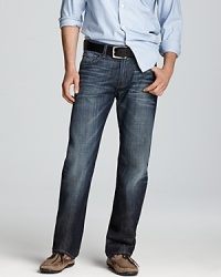 7 For All Mankind produces the perfect relaxed, straight leg jean, ideal for mellow weekend affairs and laid-back parties.