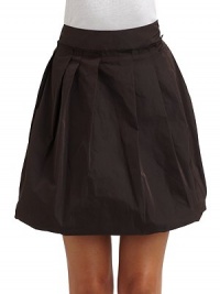 THE LOOKBanded waist Side zip closure Pleated details Fully lined Slight bubble hemTHE FITA-line silhouette About 18 long THE MATERIALPolyesterCARE & ORIGINDry clean Imported THE LOOKBanded waist Side zip closure Pleated details Fully lined Slight bubble hemTHE FITA-line silhouette About 18 long THE MATERIALPolyesterCARE & ORIGINDry clean Imported