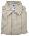 Geoffrey Beene Men's Plaid Short Sleeve Button Down Shirt
