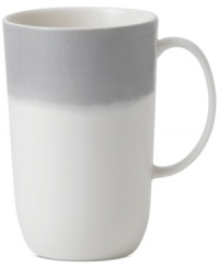 Effortlessly chic, the Simplicity Ombre mug by Vera Wang Wedgwood features a soft band of gray in casual white porcelain. Effortlessly chic, the Simplicity Ombre mug by Vera Wang Wedgwood features a soft band of gray in casual white porcelain.
