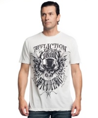 Raise your casual style to the next level with this graphic t-shirt from Affliction. Raise your casual style to the next level with this graphic t-shirt from Affliction.