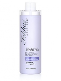 This smoothing shampoo is an optimal first step, by fighting frizz and priming each hair strand to receive powerful results of salon-proven Straightening Complex. For best results: Massage into wet hair. Lather and Rinse. 8 oz. 