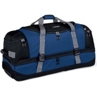 High Sierra 36-Inch Drop-Bottom Wheeled Duffel (Nightfall Blue/Black) High Sierra 36-Inch Drop-Bottom Wheeled Duffel (Nightfall Blue/Black)