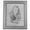 Brushed and Polished Metal Engravable Photo 8x10 Silver Picture Frame Wholesale