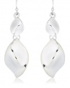 Nine West Natural Beauty Silver-Tone Textured Drop Earrings