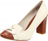 Rockport Women's Helena Knot Tie Pump, Cream/Tan, 8.5 M US