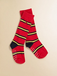 Sporty stripes adorn this cozy, handsome design with pony logo and slip-free bottom for little feet.Ribbed cuffsPony embroideryCotton/Polyester/Rubber/SpandexMachine washImported Sporty stripes adorn this cozy, handsome design with pony logo and slip-free bottom for little feet.Ribbed cuffsPony embroideryCotton/Polyester/Rubber/SpandexMachine washImported