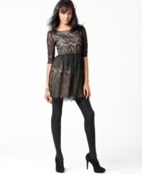 Let lace update your look with this stylish number from MM Couture. Let lace update your look with this stylish number from MM Couture.
