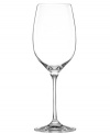 More than meets the eye, this wine glass from the Rose crystal stemware collection boasts a simply luminous bowl and slender stem. Etched roses sweetly adorn the base for a touch of modern romance, courtesy of Marchesa by Lenox.