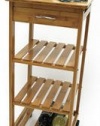 Lipper International Bamboo Kitchen Trolley