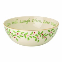 Lenox Holiday Live Well, Laugh Often, Love Much Serve Bowl Lenox Holiday Live Well, Laugh Often, Love Much Serve Bowl