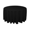 120 in. Round Polyester Tablecloth Black