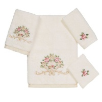 Avanti Premier Royal Rose 4-Piece Towel Set, Ivory Avanti Premier Royal Rose 4-Piece Towel Set, Ivory