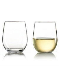 Highlight the unique properties of white wine with the original varietal-specific tumbler: Riedel O wine glasses. A stemless, easy-to-stack shape in durable crystal make the set ideal for every day and casual entertaining. Highlight the unique properties of white wine with the original varietal-specific tumbler: Riedel O wine glasses. A stemless, easy-to-stack shape in durable crystal make the set ideal for every day and casual entertaining.