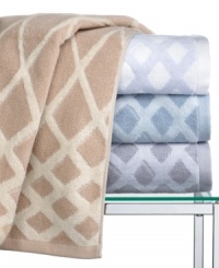 Hotel Collection lends a luxuriously soft hand to this Arabesque bath towel, featuring a low twist, jacquard woven arabesque design embellished with velour details. Hotel Collection lends a luxuriously soft hand to this Arabesque bath towel, featuring a low twist, jacquard woven arabesque design embellished with velour details.