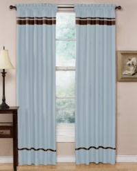 Hotel Spa Collection Curtains Blue and Chocolate Stripe Set of 2 Window Panels Coverings Treatments Hotel Spa Collection Curtains Blue and Chocolate Stripe Set of 2 Window Panels Coverings Treatments