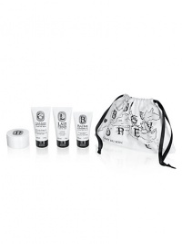 The Art of Body Care line invites you on an elegant journey from the Mediterranean to the gates of the East. Inspired by ancestral rites and rare raw materials. The travel collection of the Art of Body Care includes four travel size products: 1.7 oz. Smoothing Body Polish, 1.7 oz. Revitalizing Shower Gel, 1.7 oz. Fresh Lotion for the Body and 1 oz. Luxurious Hand Balm, all presented in a white cotton pouch. The Art of Body Care line invites you on an elegant journey from the Mediterranean to the gates of the East. Inspired by ancestral rites and rare raw materials. The travel collection of the Art of Body Care includes four travel size products: 1.7 oz. Smoothing Body Polish, 1.7 oz. Revitalizing Shower Gel, 1.7 oz. Fresh Lotion for the Body and 1 oz. Luxurious Hand Balm, all presented in a white cotton pouch.