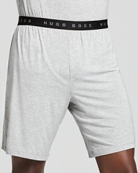 Add luxe appeal to your loungewear with soft modal-blend sleep shorts from BOSS Black. Add luxe appeal to your loungewear with soft modal-blend sleep shorts from BOSS Black.