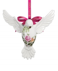 If you love it on your table, you'll adore it on the tree. This serene Dove of Peace ornament spreads its wings with the classic pink and gold florals of Royal Albert's famed Old Country Roses dinnerware collection. If you love it on your table, you'll adore it on the tree. This serene Dove of Peace ornament spreads its wings with the classic pink and gold florals of Royal Albert's famed Old Country Roses dinnerware collection.