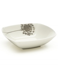 A modern blossom brings an air of tranquility to this chic coupe soup bowl from Mikasa. In gleaming white bone china for a clean, minimalist feel. A modern blossom brings an air of tranquility to this chic coupe soup bowl from Mikasa. In gleaming white bone china for a clean, minimalist feel.