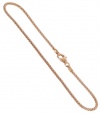 14K Rose Gold over Sterling Silver 1.6mm Popcorn Chain Bracelet with Lobster Claw Clasp