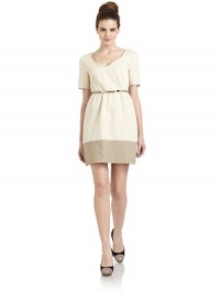 THE LOOKScoopneckShort sleevesSeam detailsGathered waistBelt with buckle closureContrast hemBack zip closureTHE FITAbout 33 from shoulder to hemTHE MATERIALLinen/cottonFully linedCARE & ORIGINDry cleanImportedModel shown is 5'10 (177cm) wearing US size 4. THE LOOKScoopneckShort sleevesSeam detailsGathered waistBelt with buckle closureContrast hemBack zip closureTHE FITAbout 33 from shoulder to hemTHE MATERIALLinen/cottonFully linedCARE & ORIGINDry cleanImportedModel shown is 5'10 (177cm) wearing US size 4.
