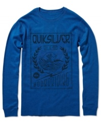 When it turns into the time of year that you spend more time snowboarding than surfing, then it's time to change into a long-sleeved waffle-knit thermal from Quiksilver. When it turns into the time of year that you spend more time snowboarding than surfing, then it's time to change into a long-sleeved waffle-knit thermal from Quiksilver.